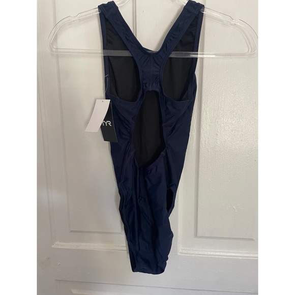 TYR New Durafast Navy Blue swimsuit one piece sz32 ( M) - Picture 5 of 5